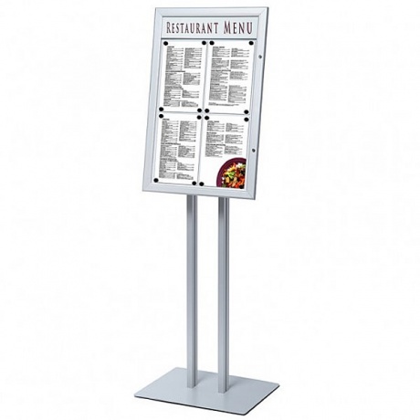 4 x A4 Menu Display Pole with Printable Header